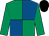 Emerald green and royal blue (quartered), emerald green sleeves, black cap (Mr Ronnie Lilley)