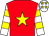 Red, yellow star, white and yellow hooped sleeves, white cap, yellow stars (Mr Raymond Cooper)