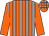 Grey and orange stripes, orange sleeves, orange and grey check cap (Mr & Mrs James Sumsion)