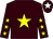 Brown, yellow star & stars on sleeves, brown cap, white star (Michael L Keating)