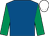 Royal blue, emerald green sleeves, white cap (Ms Eleanor Morris)
