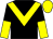 Black, yellow chevron, halved sleeves, yellow cap (Richard Vines & David Nott)