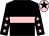 Black, pink hoop, pink stars on sleeves, pink cap, black star (Miss Sheila Ahern)