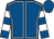 Royal blue, white seams, hooped sleeves, royal blue cap (Thistle Racing Club)