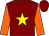 Maroon, yellow star, orange sleeves (Simon King & Partner)