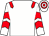 White, red epaulettes, red chevrons on sleeves, hooped cap (Marhan Limited)