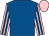 Royal blue, pink and royal blue striped sleeves, pink cap (Mrs C M Dickin & Miss H Turner)