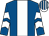 Royal blue, white stripe, chevrons on sleeves, white and royal blue striped cap (Nigel Hawke Racing Club & Partners)