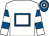 White, royal blue hollow box, hooped sleeves, royal blue & white hooped cap (F Feeley)