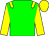 Big-green body, yellow epaulettes, yellow arms, yellow cap (Ecurie Michael Rizieri)