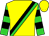 Yellow, black and lime green sash, lime green sleeves, black hoops, yellow cap (Fraternity Syndicate)