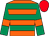 Orange and emerald green hoops, orange armlets on emerald green sleeves, red cap (Mr & Mrs Patrick Lau Tak Wai And William Lau Man Yuen)