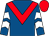 Royal blue, red chevron, royal blue & white chevrons on sleeves, red cap (Dbs Goodban Syndicate)