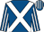 Royal blue, white cross belts, striped sleeves and cap (Ewo Syndicate)