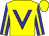 Yellow, blue v, yellow stripe on blue sleeves and chevron on blue cap (Chan Kam Hung)