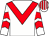 White, Red chevron and chevrons on sleeves, Striped cap (L Fresneau)