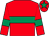 Red, emerald green hoop, emerald green armlet, emerald green star on cap (Yafordadoe Racing Syndicate)