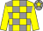 Yellow & grey check, yellow sleeves, grey cap, yellow star (Albert James Allen)