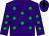 Purple, emerald green spots, purple cap, black star (Lorcan Higgins)