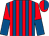 Royal blue and red stripes, red and royal blue halved sleeves and cap (Mr T Y Lin)