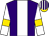 purple,white stripe and sleeves,gold armlets, purple and white striped cap, gold peak (Mr P L Nel)