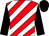 Red and white diagonal stripes, black sleeves and cap (MR J H S DE KLERK)