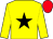YELLOW, BLACK star, RED cap (Mr E A Hayward)