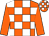 ORANGE & WHITE Blocks, Orange Sleeves (Short Straw Stable)