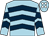 Light Blue, Dark Blue chevrons, dark blue chevrons on sleeves, Light Blue cap, White spots (Lord Daresbury)