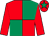 Emerald green & red quartered, red sleeves, red cap, emerald green star (J F O'Shea)