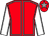 Red, grey seams, white sleeves, grey seams, red cap, grey star (J M O'Riordan)