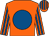 Orange, royal blue disc, striped sleeves and cap (Mr J Souster & Mr A Livingston)