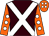 Brown, white cross belts, orange sleeves, white spots, orange cap, white spots (Monday Boys Partnership)