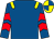 Royal blue, yellow epaulets, royal blue and red chevrons on sleeves, yellow and royal blue quartered cap (C & Mrs A Jones)