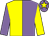 Mauve & yellow halved, sleeves reversed, yellow star on cap (P J Rothwell)