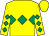 Yellow, emerald green triple diamond, emerald green diamonds on sleeves, yellow cap (John F Doyle)