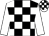 Black & white check, white sleeves, check cap (Patrick Cronin)