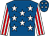 Royal blue, white stars, white and red striped sleeves (Dallas Racing & Hayley Wallis)
