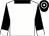 White, black sleeves and collar, white cuffs, hooped cap (Mrs I Hodge)