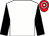 White, black sleeves, red and white hooped cap (Mrs A Maundrell)