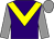 Purple, yellow chevron, grey sleeves and cap (Vectis Racing)
