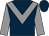Dark blue, grey chevron and sleeves (Beswick Brothers Bloodstock)