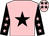 Pink, black star, black sleeves, pink stars, pink cap, black stars (Salmon Racing)