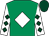 Emerald green, white diamond, white sleeves, dark green diamonds and cap (Talentschmiede Racing)