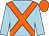 Light blue, orange cross belts, orange cap (Mr Andrew McGladdery & Mrs James Eusta)