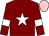 Maroon, white star & armlet, pink cap (Gigginstown House Stud)