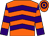 Orange & purple chevrons, purple & orange hooped sleeves, orange & purple hooped cap (Klaus Koentopp)
