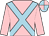 Pink, light blue cross sashes, quartered cap (Roderick Ryan & Thomas B Breen & M D Minch)