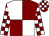 Maroon & white quartered, check sleeves & cap (D Charlesworth)