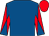 Royal blue, red and royal blue diabolo on sleeves, red cap (Mrs & Exors The Late Mr Philip C Smit)
